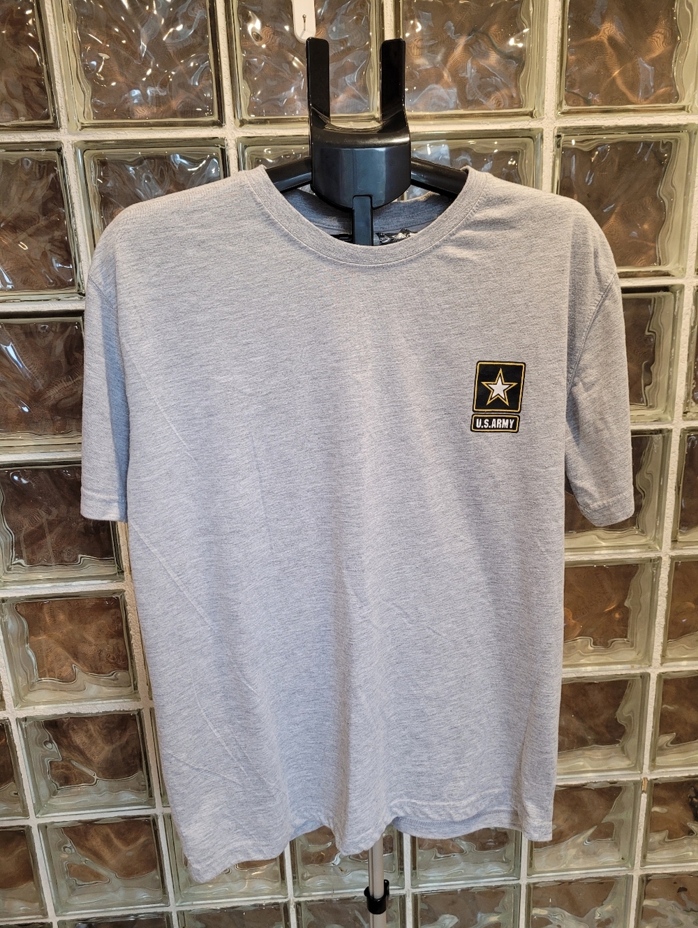 U.S. Army Gray Logo T-Shirt Mens Large Cotton Blend Made Pakistan